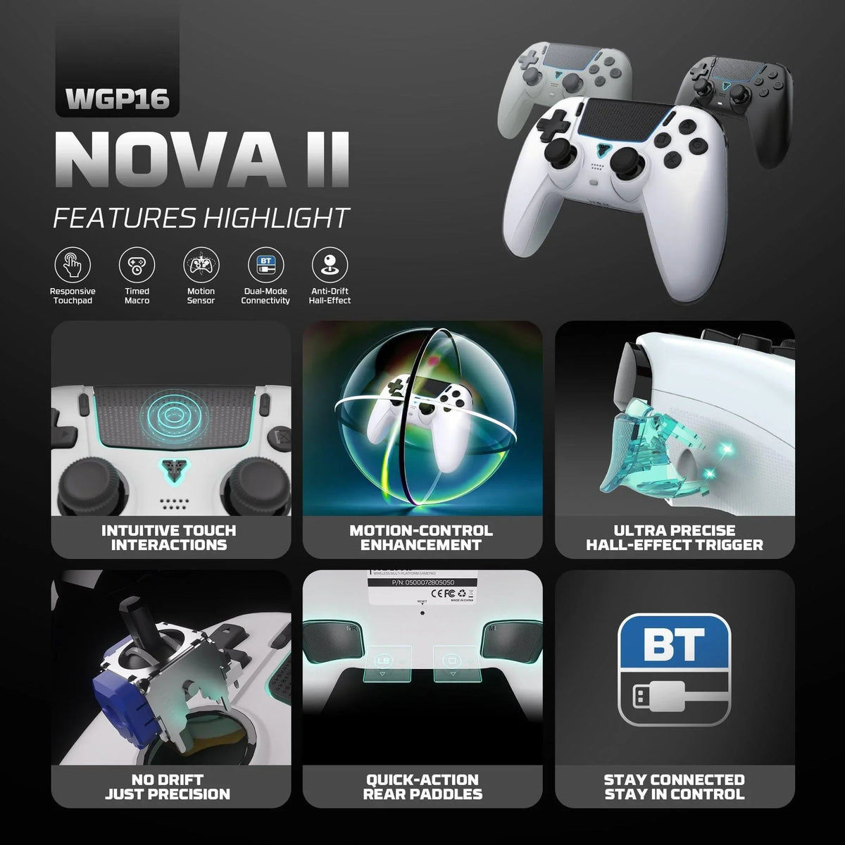 Fantech wgp16 nova ii wireless gamepad - white gaming pads