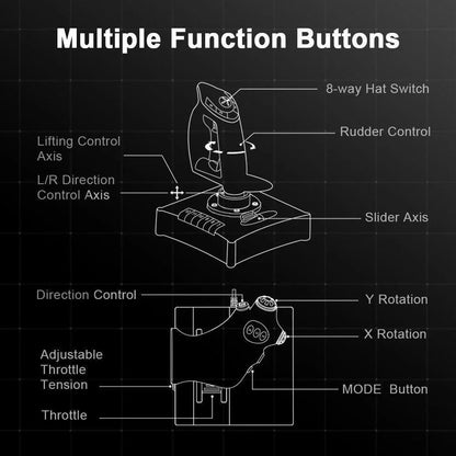 Pxn 2119 pro flight simulator joystick