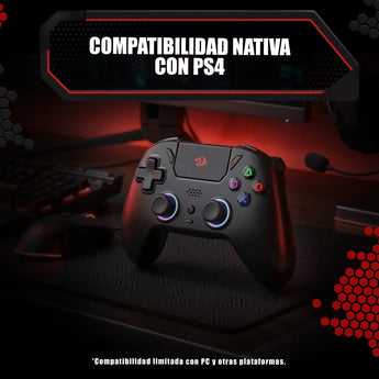 Redragon darkflame black gamer controller with analog leds and hall effect g820