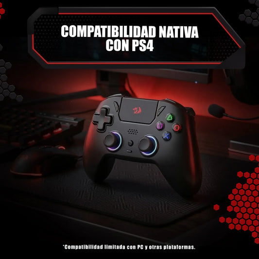 Redragon darkflame black gamer controller with analog leds and hall effect g820