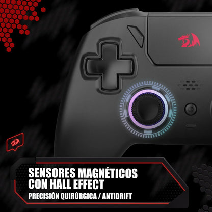Redragon darkflame black gamer controller with analog leds and hall effect g820