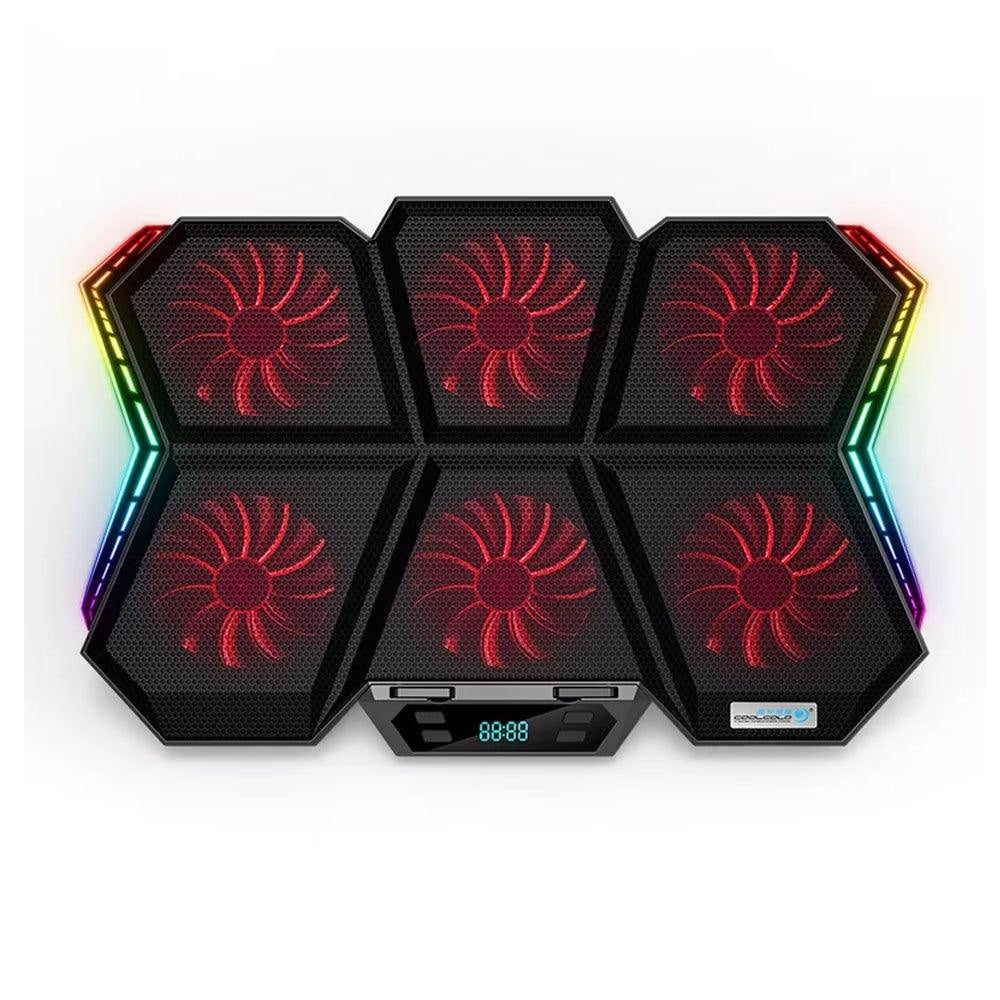 COOLCOLD K40 RGB Laptop Cooler 6 - fan Cooling Stands 25 JOD