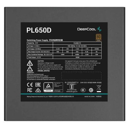 Deepcool pl650-d power supply - coolers & power supply