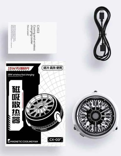 Memo cx-03 magnetic phone cooler with wireless charging