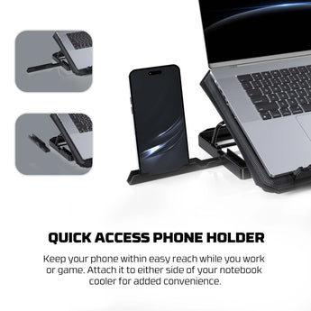 Fantech nc14 notebook cooler laptop cooling pad computer risers & stands
