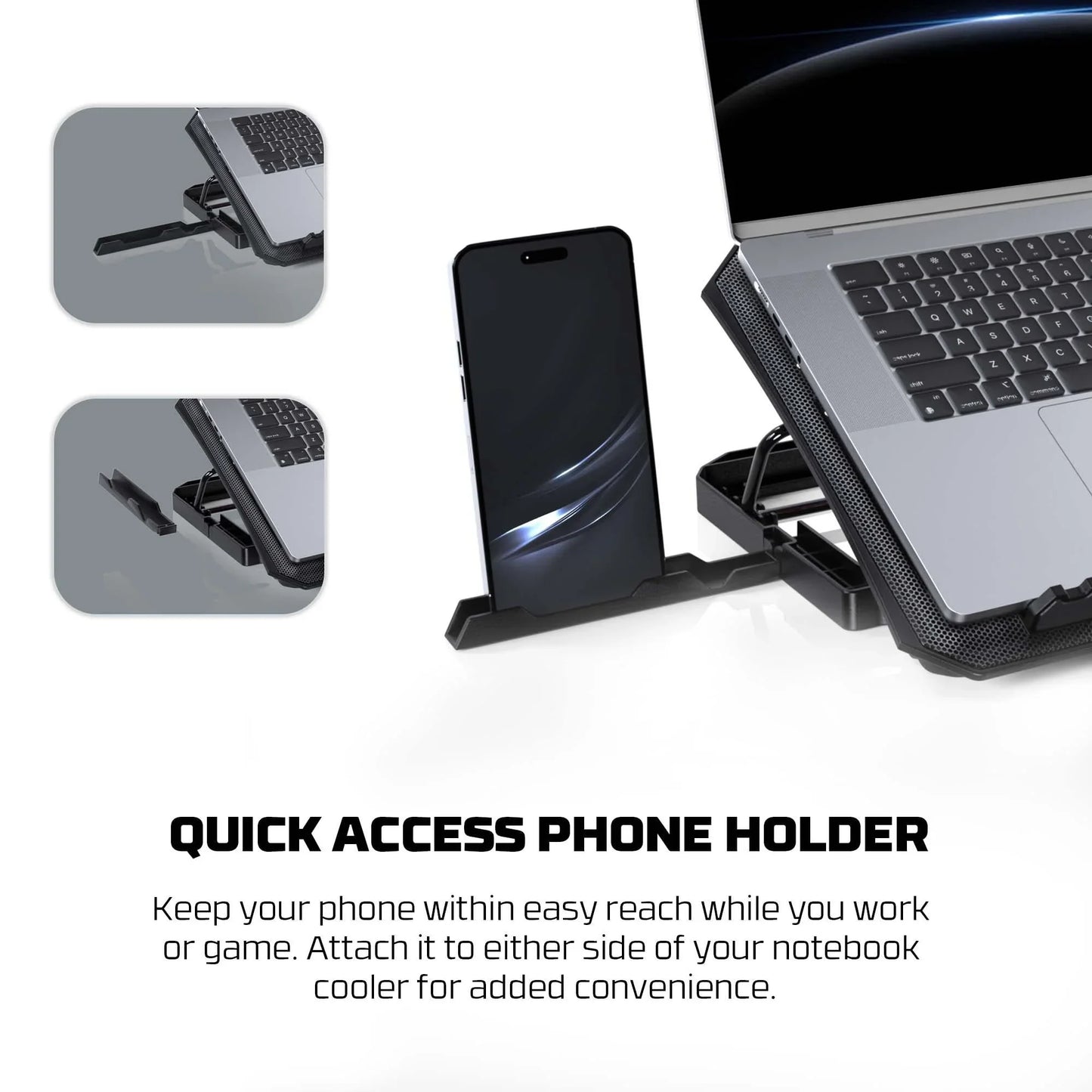 Fantech nc14 notebook cooler laptop cooling pad computer risers & stands