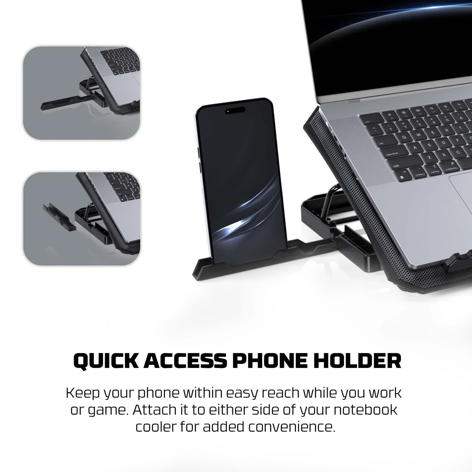 Fantech nc14 notebook cooler laptop cooling pad computer risers & stands