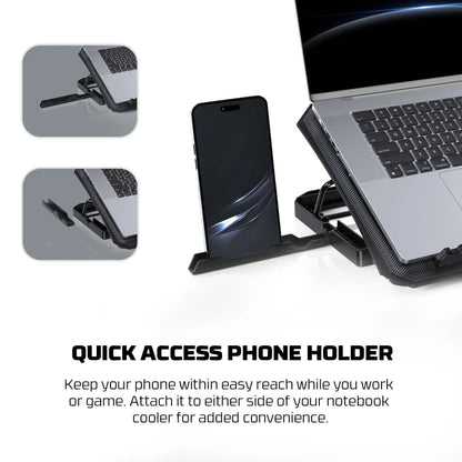 Fantech nc14 notebook cooler laptop cooling pad computer risers & stands