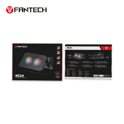 Fantech nc14 notebook cooler laptop cooling pad computer risers & stands