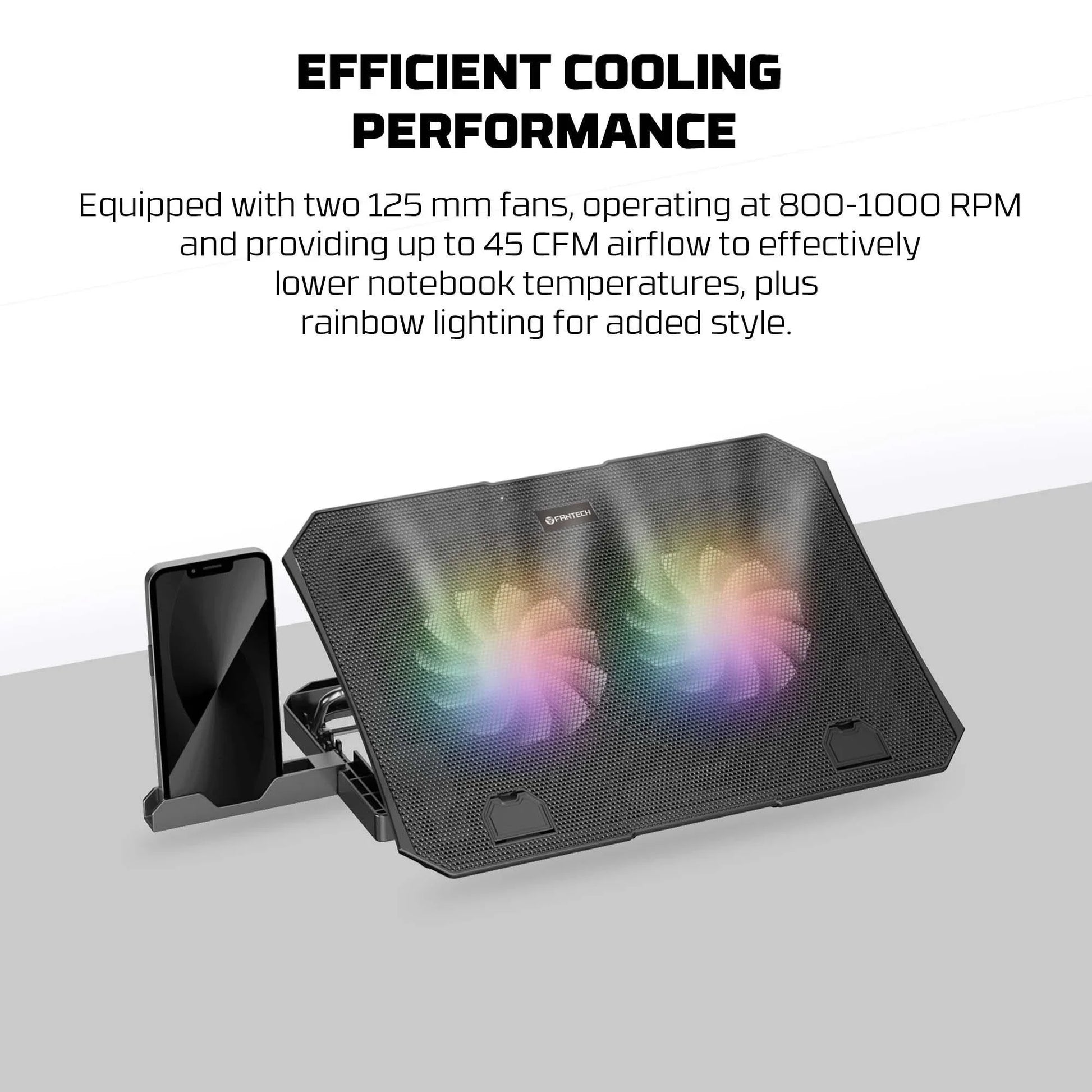 Fantech nc14 notebook cooler laptop cooling pad computer risers & stands