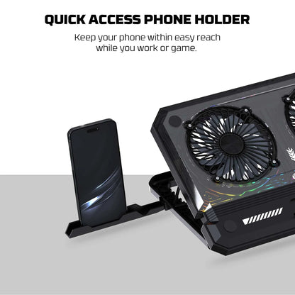 Fantech nc21 notebook cooler laptop cooling pad computer risers & stands