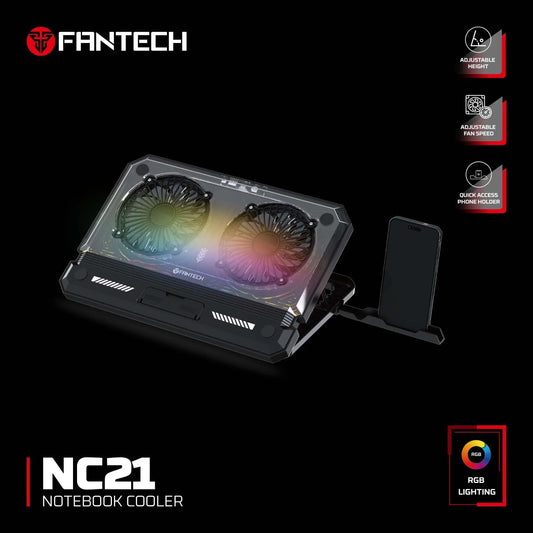 Fantech nc21 notebook cooler laptop cooling pad computer risers & stands
