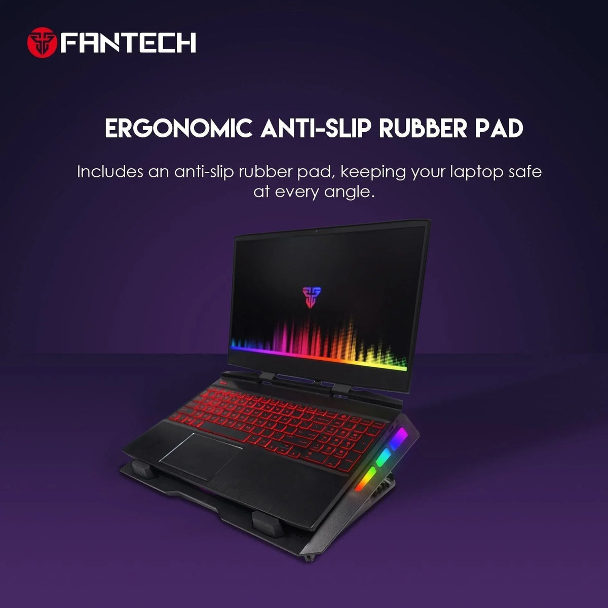 Fantech rgb laptop cooling pad nc20 for enhanced performance and style - cooling stands
