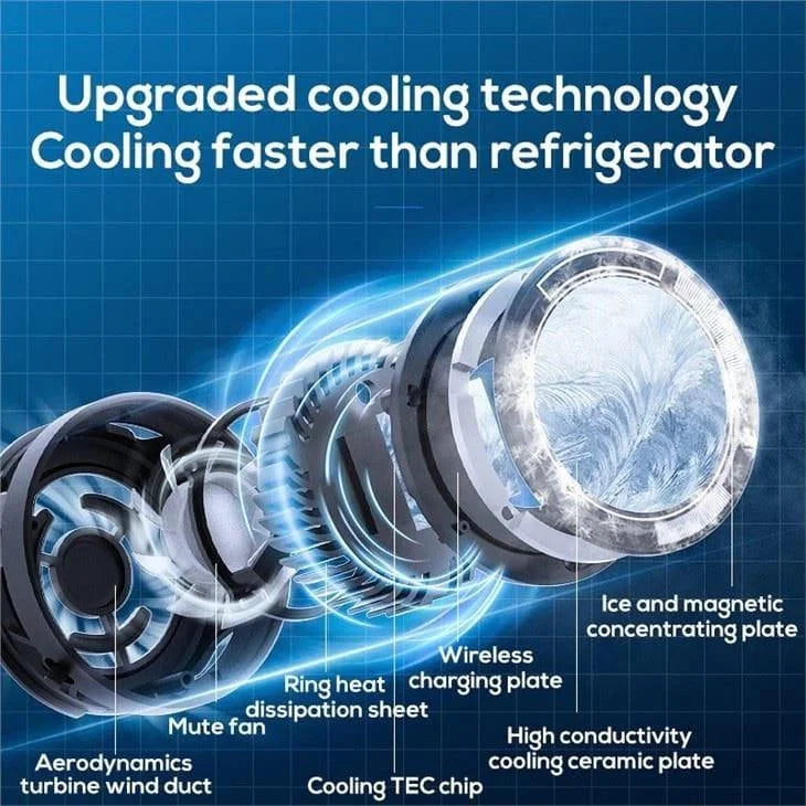 Memo cx-03 magnetic phone cooler with wireless charging wireless chargers