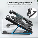 Multi position foldable bracket laptop cooler tablet stand h688ذ