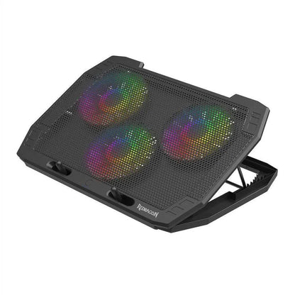 Redragon ingrid gcp511 laptop cooler 3 fans rgb up to 17 black