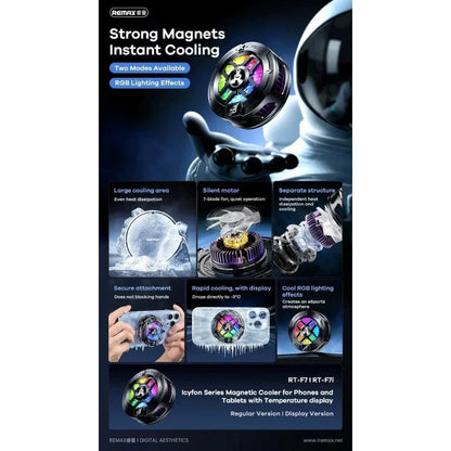 Remax rt-f7i series clamp phone cooler black mobile phone cases