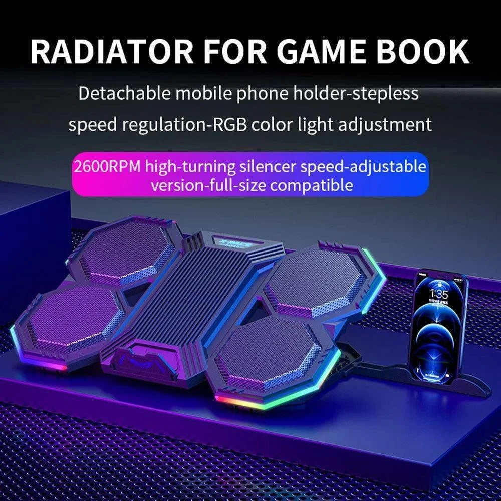 X-race notebook radiator air cooler laptop stand 6 fans
