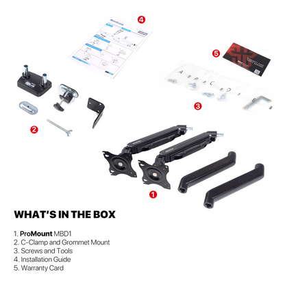 Fantech workstation mbd1 dual-arm monitor mount 90 degree for 13’’ to 32’’ screen adjustable spring dual monitor arm