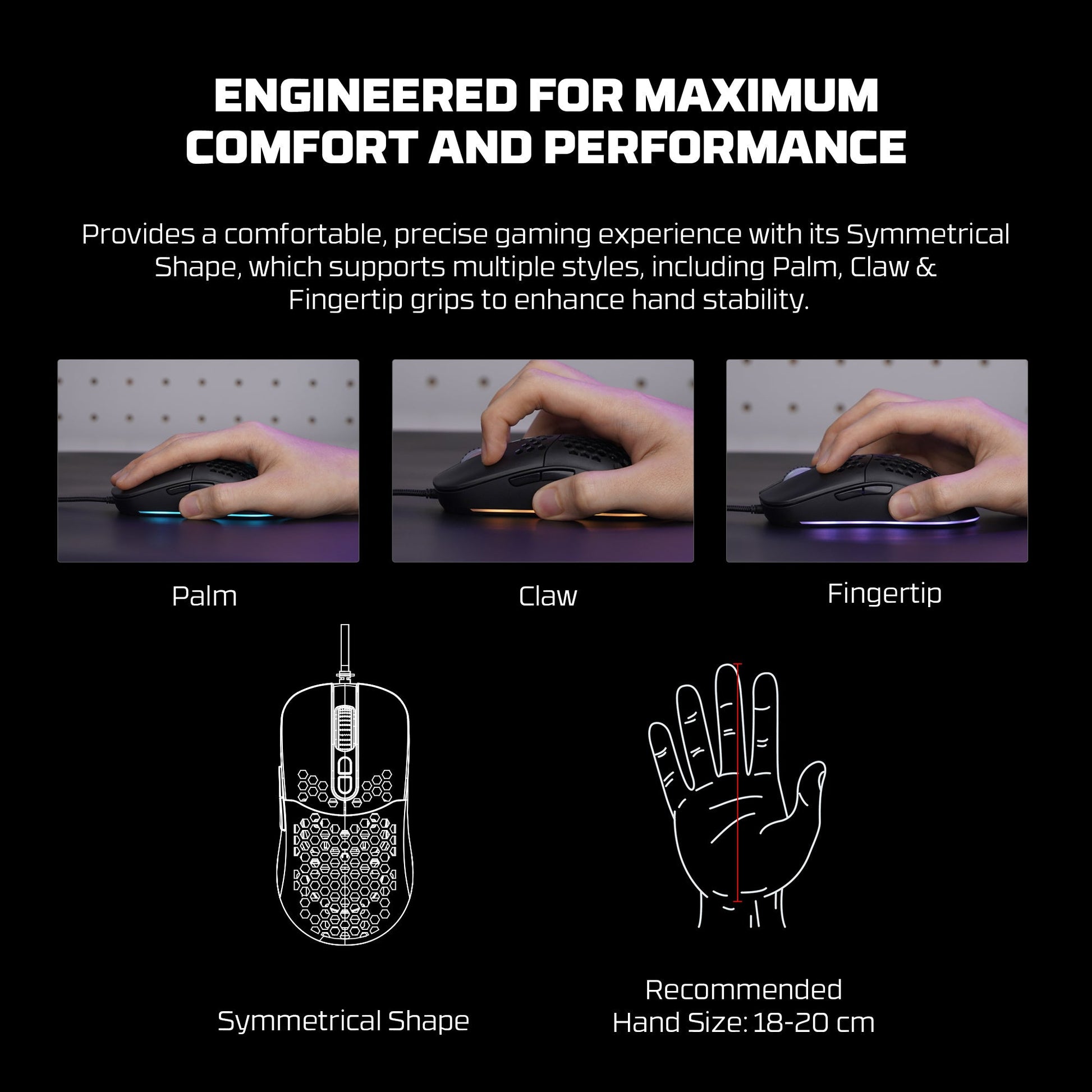 Fantech HERO X18 Gaming Mouse RGB Black - - Fun Touch Shop