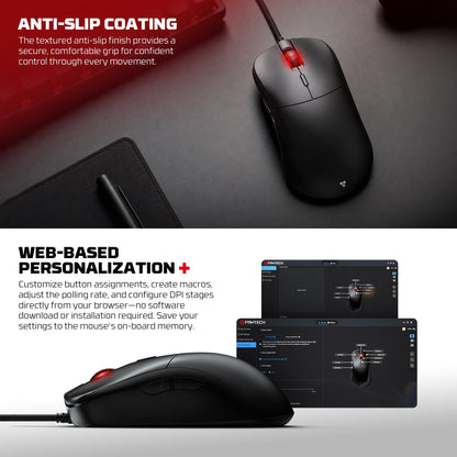 Fantech helios neo ux3v2s wired gaming mouse with rgb lighting 6d macro function 400-20000 adjustable dpi 20 million
