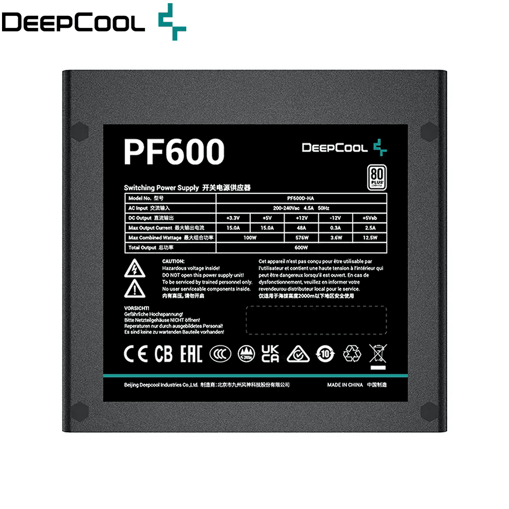 DeepCool PF600 Series Power Supply Unit Coolers & Power Supply 45 JOD