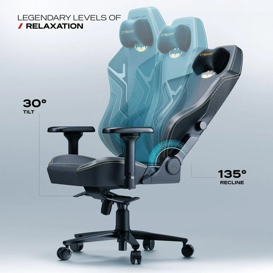 Cybeart | batman classic - chaise de gaming/bureau série apex | lombaire 4d