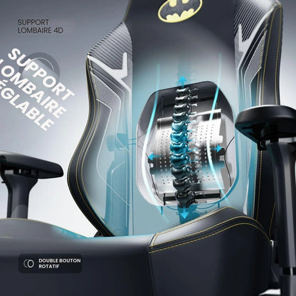 Cybeart | batman classic - chaise de gaming/bureau série apex | lombaire 4d