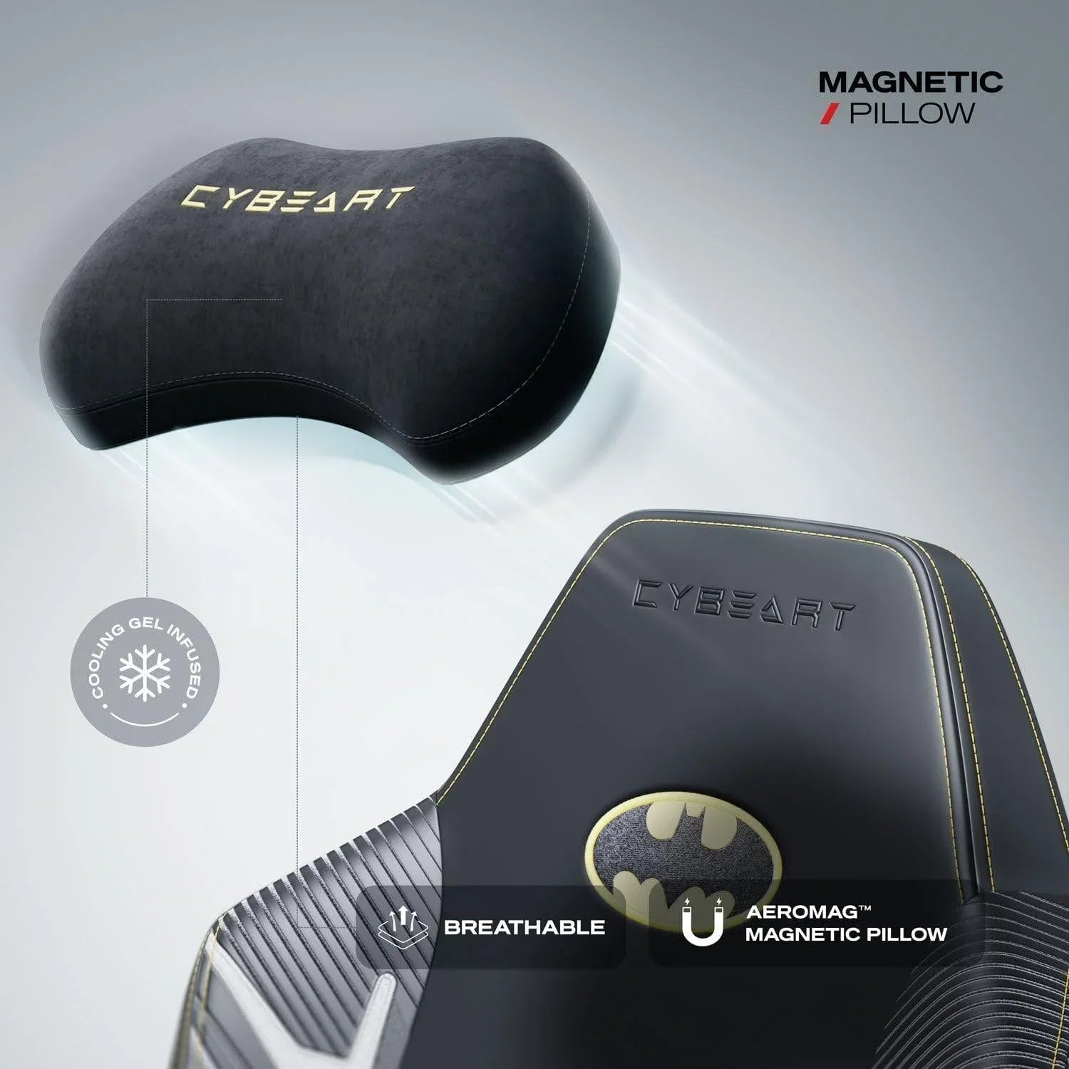 Cybeart | batman classic - chaise de gaming/bureau série apex | lombaire 4d