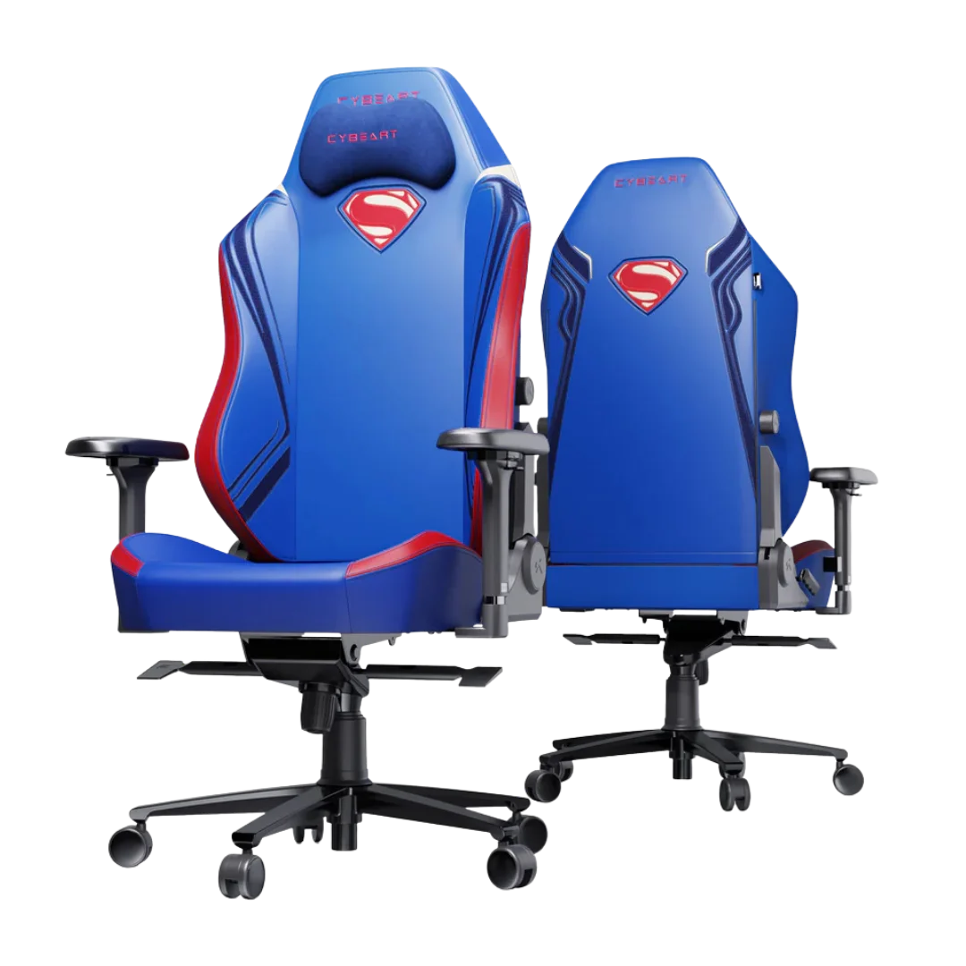 Cybeart | superman classic - chaise de gaming/bureau série apex | lombaire 4d