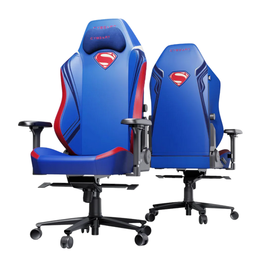 Cybeart | superman classic - chaise de gaming/bureau série apex | lombaire 4d