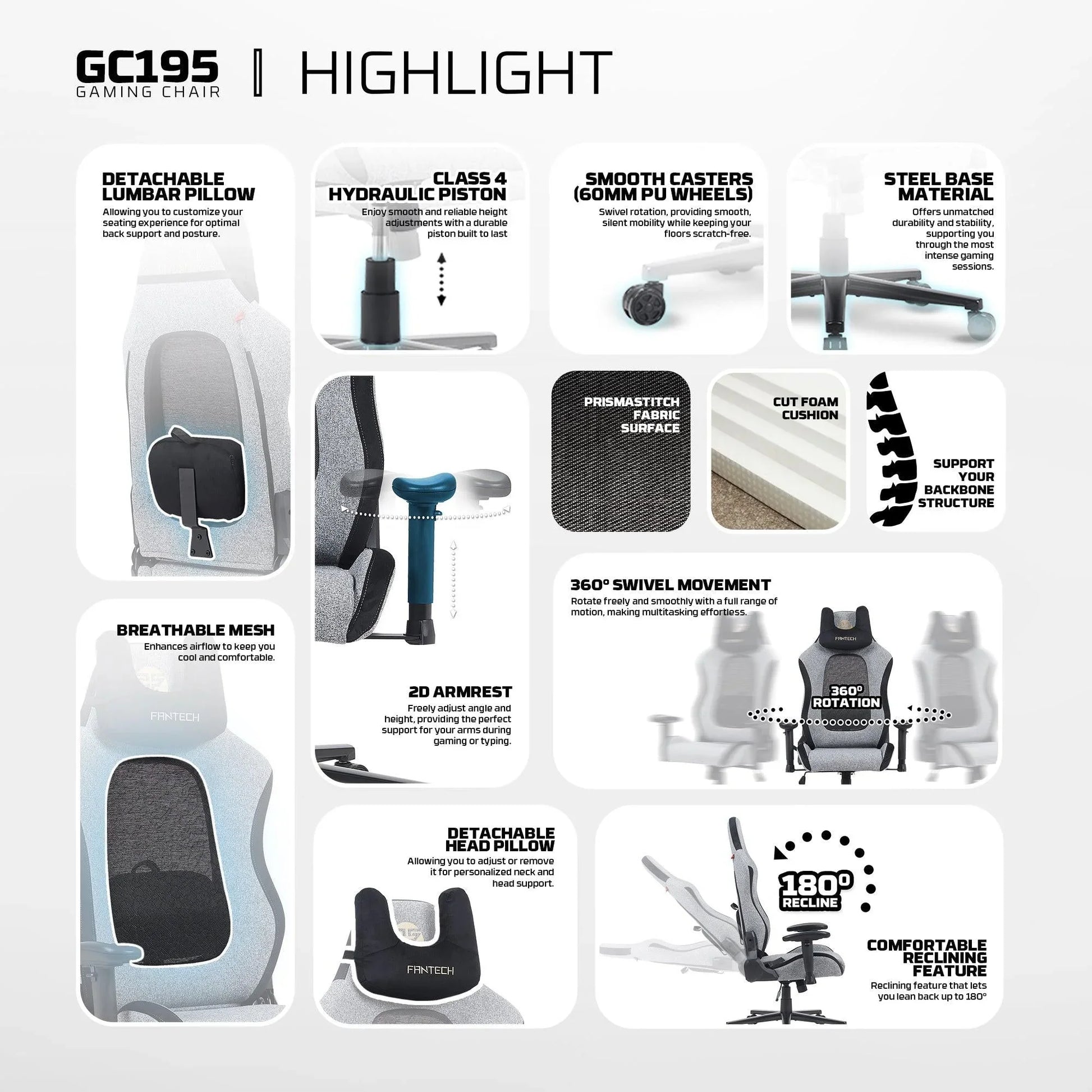 Fantech gc195 gaming chair gaming chairs