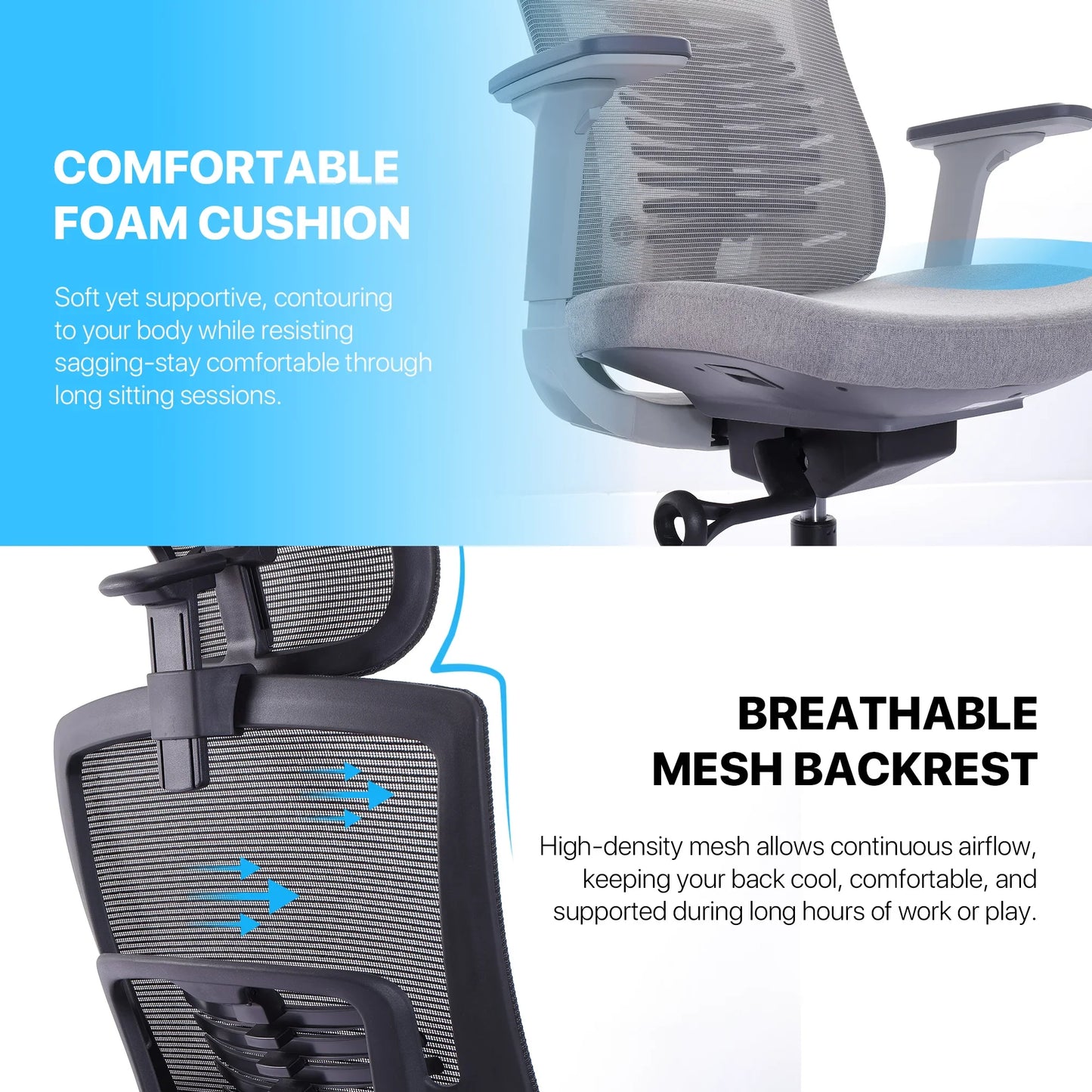 Fantech oc1 ergonomic office chair black