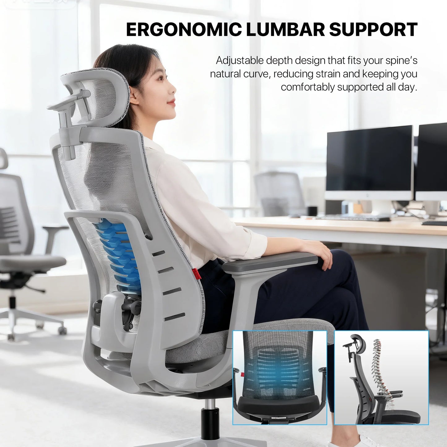 Fantech oc1 ergonomic office chair black