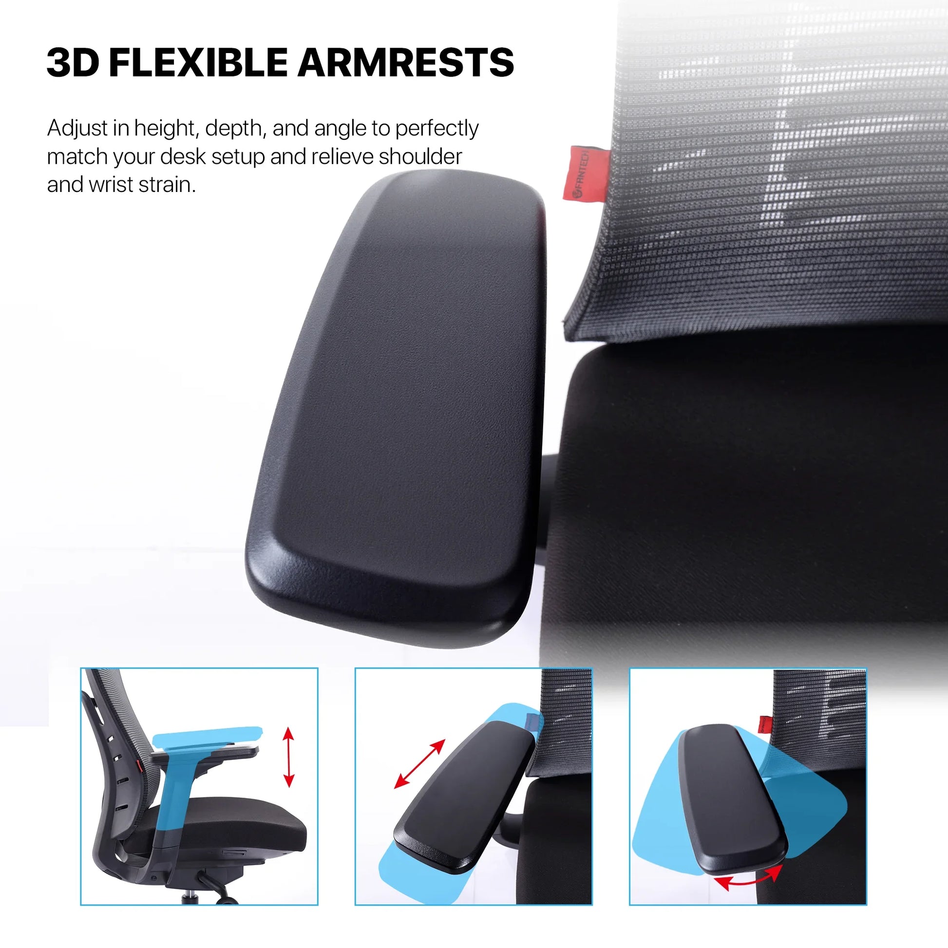Fantech oc1 ergonomic office chair black