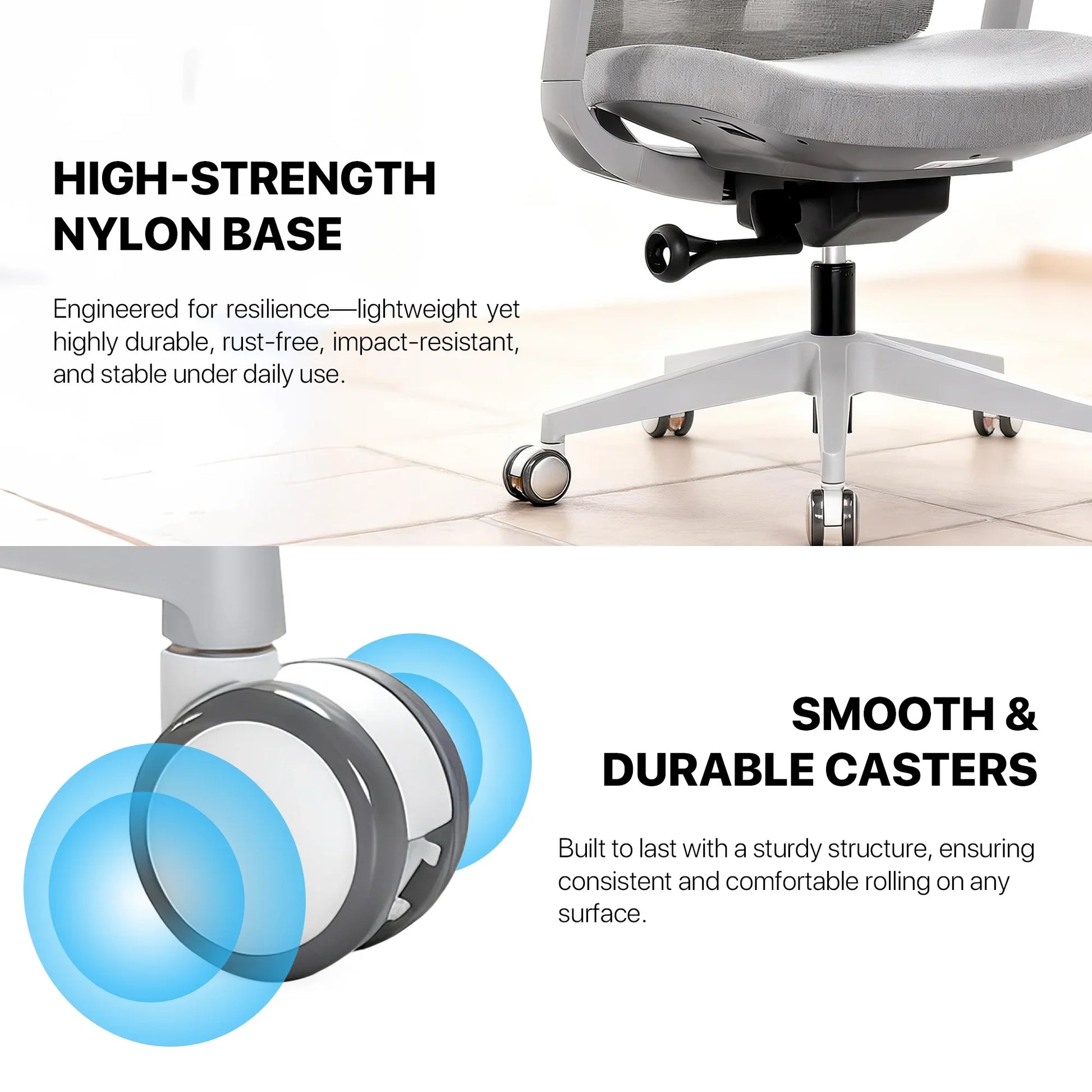 Fantech oc1 ergonomic office chair white office chairs