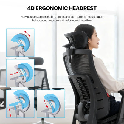 Fantech oc1 pro ergonomic office chair black office chairs