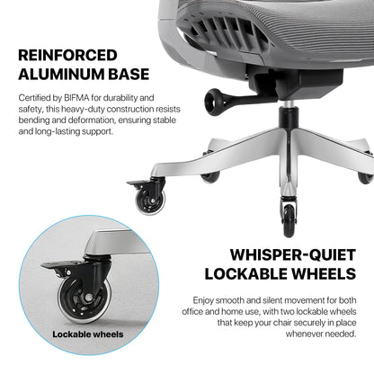 Fantech oc1 pro ergonomic office chair white office chairs