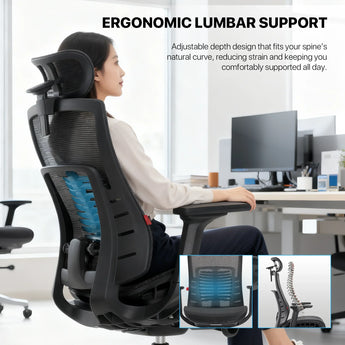 Fantech oc1 pro ergonomic office chair white office chairs
