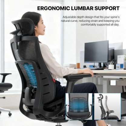 Fantech oc1 pro ergonomic office chair white office chairs