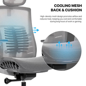 Fantech oc1 pro ergonomic office chair white office chairs