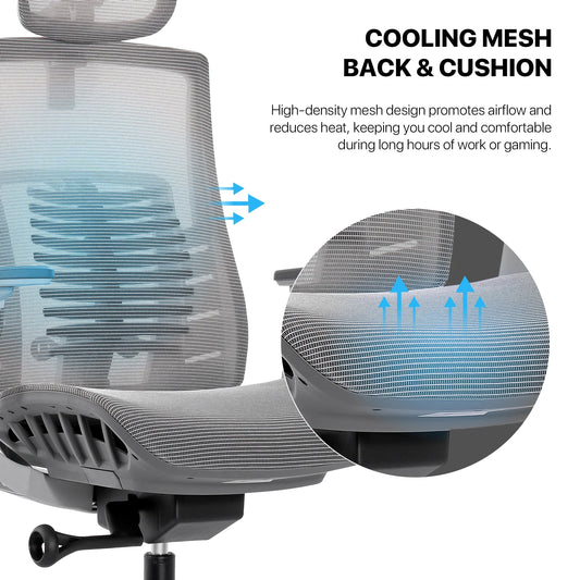 Fantech oc1 pro ergonomic office chair white office chairs