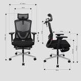 Fantech oca259 pro office chair (black) office chairs