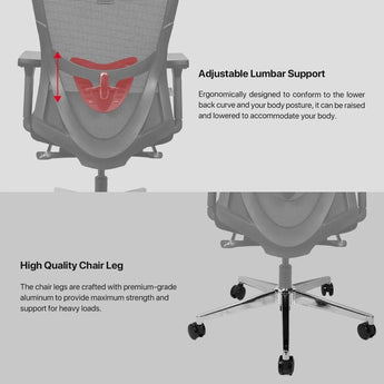 Fantech oca259 pro office chair (black) office chairs