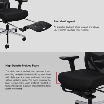 Fantech oca259 pro office chair (black) office chairs
