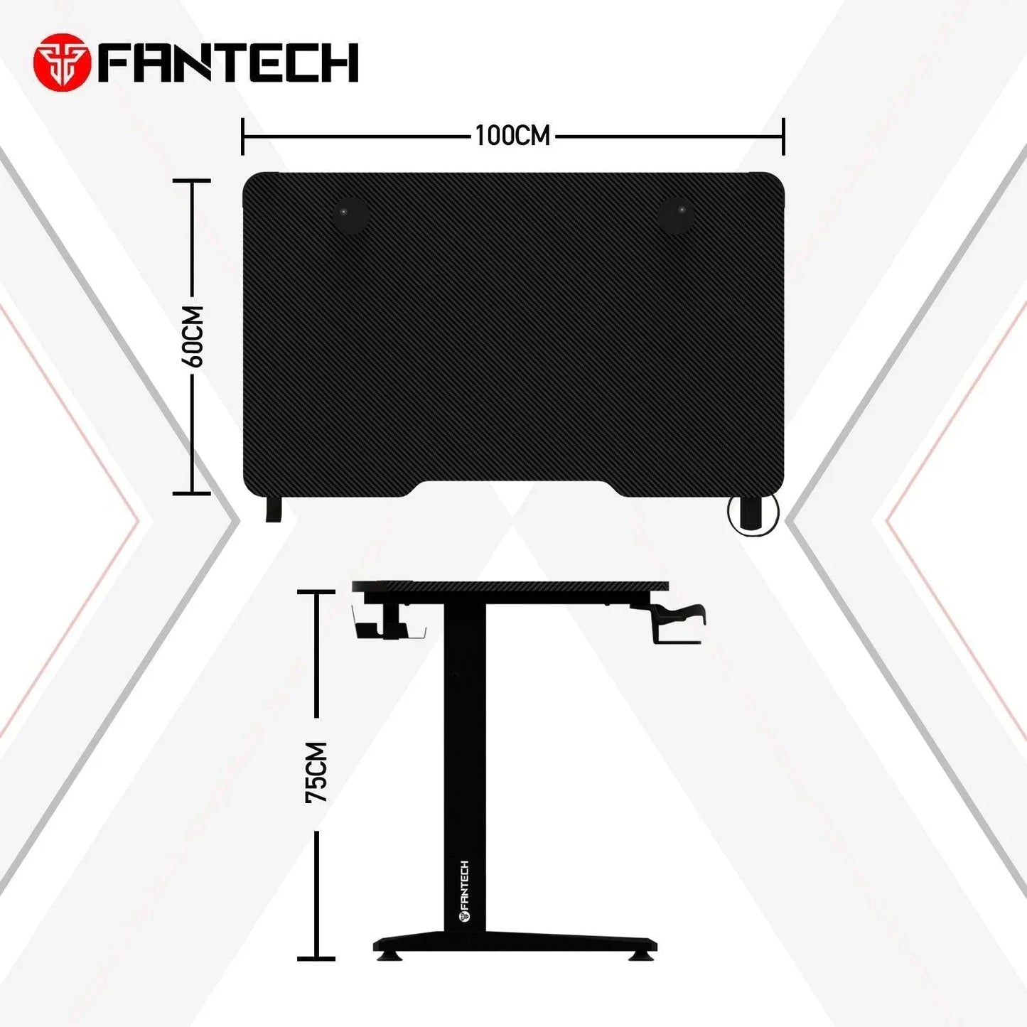Fantech tigris gd210 gaming desk rgb illumination premium and sleek large