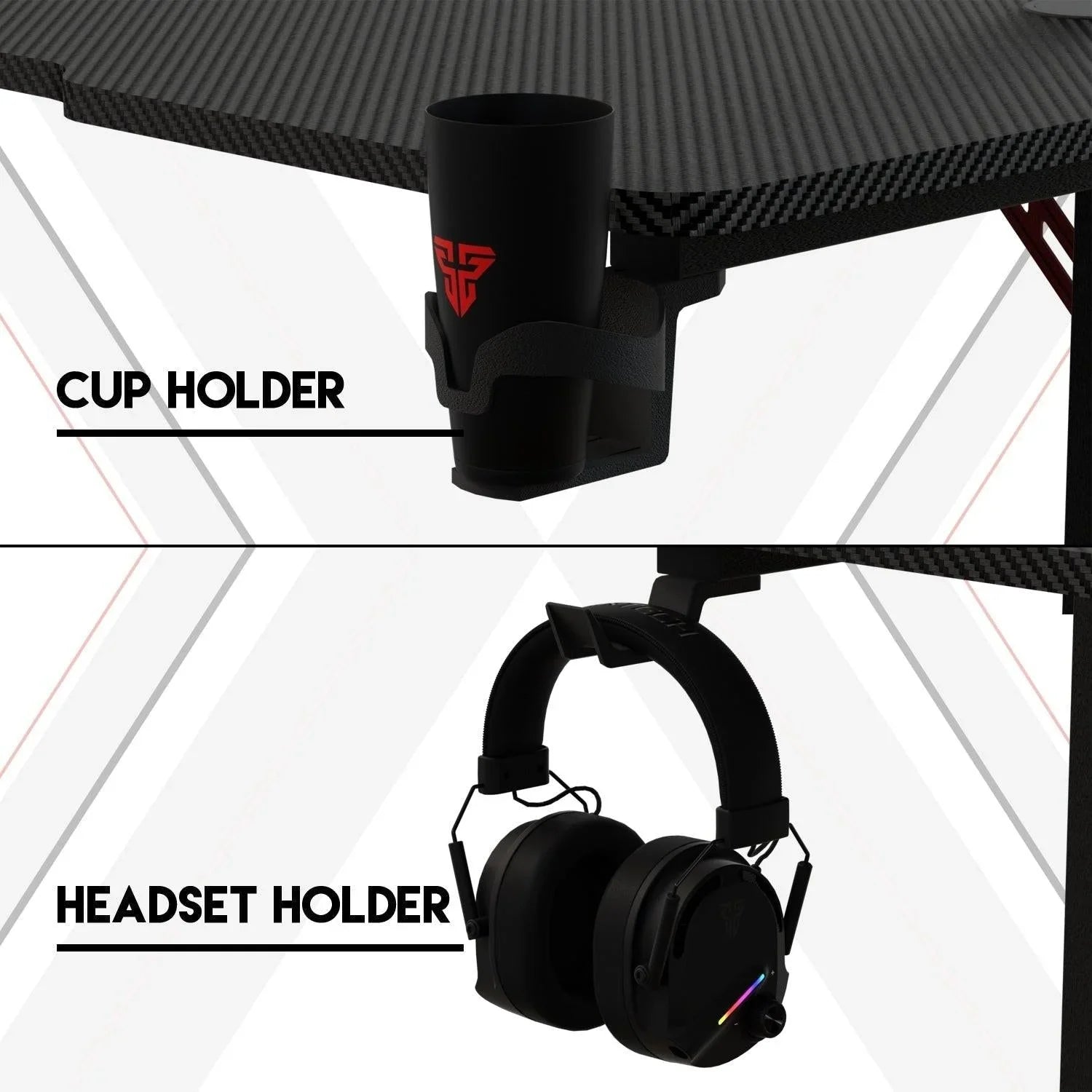 Fantech tigris gd214 gaming desk rgb illumination premium and sleek large