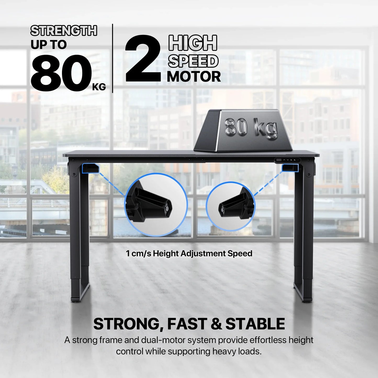 Fantech workstation ws514 adjustable rising gaming desk desks