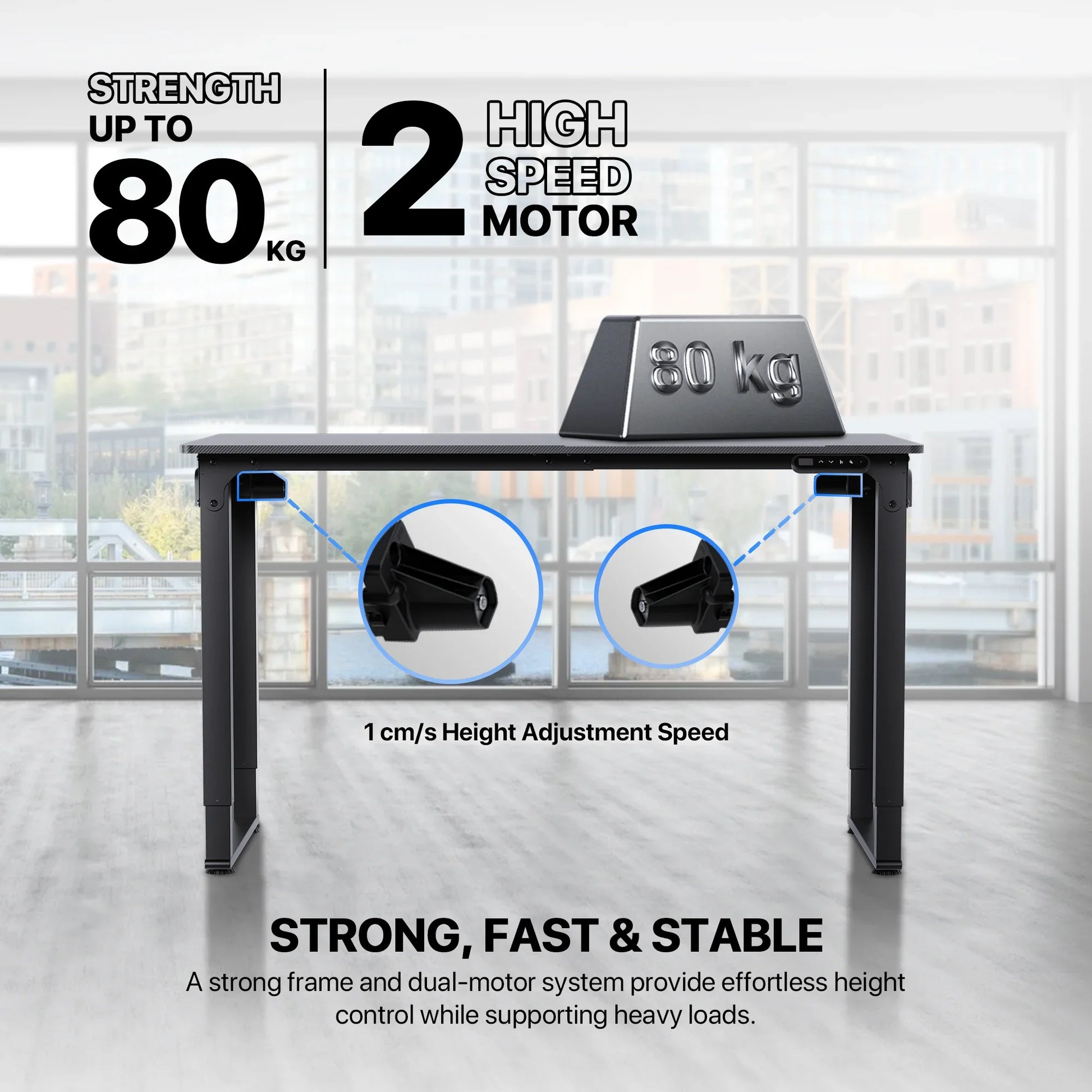 Fantech workstation ws514 adjustable rising gaming desk desks