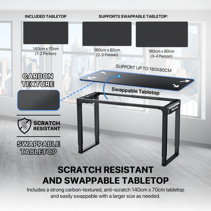 Fantech workstation ws514 adjustable rising gaming desk desks